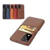 Przypadki do telefonu do Samsung Note 20 S20 FE S21 Ultra S10 S9 Plus Uwaga 8 9 A70 A50 A71 A51 PU Leather Hard PC Uchwyt na kartę