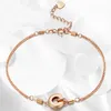 Beaded Strands Ankomst AU750 Rose Gold Armband Fashion Women Trum22