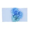 Fasce per capelli elastiche con nodo a fiocco Fiore grande Fasce per bambina Fascia per capelli Cappuccio Copricapo Accessori moda Bianco blu viola