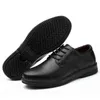 Chef Waiter Shoes el and Restaurant Kitchen Shoe Soft Work Non-slip Flat Black Oil Proof Waterproof Wearable 211217