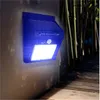 Sensore di movimento per esterni a luce solare Lampada da parete solare a 30 LED a luce solare super luminosa per giardino