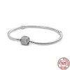 Qikaola Authentic Classic Series 100% 925 Sterling Silver Heart Bracciale Fit Original Beads Charms Gioielli fai da te Regalo per le donne