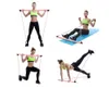 Fitness Sport Pilates Bar Kit Gym Workout Stick Pilates Exercise Bar Kit with Resistance Band Body Building Puller Yoga Rope H1026