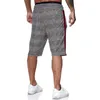 Zomer mannen shorts mode rooster knielengte patchwork strand man joggers vrije tijd sweatpants fitness streep broek 210714