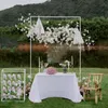 Décoration de fête mariage arc carré accessoires d'événement support en métal scène toile de fond cadre décoratif fleurs artificielles support Balloon234W