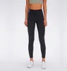 Hög midja yoga kläder kvinnor byxor solida svarta sport gymkläder leggings som kör träning elastisk fitness lady övergripande full tigh2252028