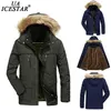 Men Parka Winter Fashion Fur Collar Hooded Jacket Men Coat Military Windproof Multi-Pocket Outdoor Casual Men's Jackets 211204