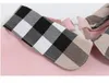 Great Quality Baby Girls Plaid Sweaters Pullovers Autumn Winter Kids Long Sleeve Sweathshirt Cotton Children Turn-Down Collar Sweater