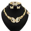 Orecchini Collana Yulaili Abbracci e baci Luxury Big Butterfly Xo Set Jwelery Women Costume Trendy Gold Filled Jewelry