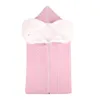 Ny baby sovsäck sängkläder levererar mjuka filtar spädbarn barnvagn sovsäck fotmuff tjock swaddle wrap knit kuvert ewe5523