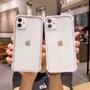 Premium Dual Color Shockproof Transparent Acrylic Hard Phone Cases for iPhone 13 12 11 Pro Max XR XS X 8 7 Plus