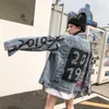 Women's Jackets 2021 Spring And Autumn Loose Graffiti Cool Denim Jacket Men Women Couple Y754