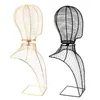 Detachable Metal Display Stand Mannequin Head For Displaying Cap Scarfs Wig Iron Jewelry Pouches Bags309k