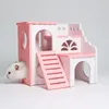 Små djurförsörjning Syrian Hamster Nest House Squirrel Chinchilla Villa Bed Bur Ekologisk styrelse Swing Toy