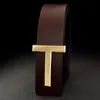 Belts High Quality Designer Men Fashion t Letter Luxury Genuine Leather Belt Jeans Formal Cowskin Black Waist Strap 7e0x