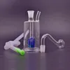 Pipa da fumo portatile in vetro Bong mini 10mm Bruciatore a nafta femminile Narghilè Spessa Pyrex Heady Recycler da viaggio Bong Oil Rigs con ciotola e tubo dell'olio