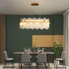 Lampadari moderni a LED Lampade Goccia d'acqua Lampadario in vetro Illuminazione per soggiorno Sala da pranzo Cucina Anelli Lampadario Cristallo