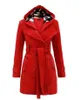 Veste polaire chaude en laine pour femmes, avec ceintures, Double boutonnage, couleur unie, décontractée, Vintage, Slim, manteau pour dames, hiver 2021