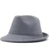 Breite Krempe Hüte Jazz Top Hut Herren Schwarz Klassische Fedora Herbst und Winter Britischer Stil Woolen Panama Gentleman Großhandel