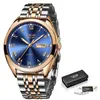 Lige Rose Gold Women Watch Business Quartz Ladies Top Marka Luksusowe Kobiet Wrist Girl Clock Relogio Feminin 210616