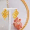 Collier boucles d'oreilles ensemble Dubai couleur or 24K pour les femmes Bracelet de luxe anneau inde mariage africain femme cadeaux fête