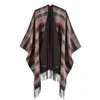 Classic Color Plaid Shawls Cashmere Tassel Wraps Scarves Thick Warm Split Pashmina Lady Autumn Winter Outdoor Shawl2273591