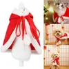 Odzież psa Boże Narodzenie Pet Santa Hat Cloak Cape Puppy Ubrania Costume Strój Boże Narodzenie