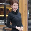 Koreanische Frauen Baumwollhemden Weiß Langarm Tops Büro Dame Basisblusen Plus Größe Frau Bluse 5xl 220314