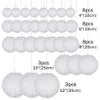 30 pcs/Lot 4 ''-12'' Mix Taille Boule De Papier Chinois Lampion Suspendu Blanc Décoration De Mariage Lanternes En Papier Abat-Jour Décor De Fête