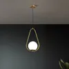 Nordic Glass Ball Pendant Lamp Minimalistiska matvardagsrum bar kök hängande ljus sovrum ljuskrona sängen vägglampor