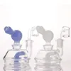 Hookahs 4" Dab Rig Mini Glass Water Bongs rigs onstuimige kleine olielamp schattige mooie shisha