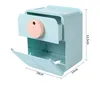 Vävnadsboxar Servetter Toalett Punchfri Väggmonterad Vattentät Kreativ Skåp Rullhållare Servettlåda för pappersställ