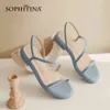 SOPHITINA femmes sandales concis mince sangle solide porter pratique femme confort marche été femmes chaussures PO697 210513