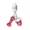 Simple 925 Sterling Silver Moment Key Ring Small Bag Charm Holder Fit Charm For Women Jewelry Making Gift248q2229847