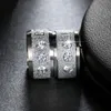 Titanium Steel Small Circle Earrings Pave Shiny CZ Punk Rock Hoop Men And Women Couple Jewelry Gifts & Huggie273K