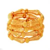 4 stks / partij Indian Bangles Goud Kleur BangleBracelet Dubai Armbanden Voor Dames Afrika Sieraden Ethiopische Bruiloft Bruid Sieraden Gift Q0717