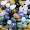 Paskalya süsü 30mm yumurta şekli kristal doğal taş takılar çakra reiki şifa enerji koruma dekorasyon hediyesi