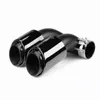 Car Styling Double Black Exhaust Muffler End Pipe For Porsche 718 Cayman Boxster Chrome Back Tail Tips