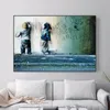 Nursery Kids Boys Scrawl Wall Art Sparring Canvas Printing Banksy Graffiti For Wall Decor Abstract Poster and Print