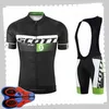 Scott equipe ciclismo mangas curtas jersey (babador) conjuntos de calções homens verão respirável estrada roupas de bicicleta mtb outfits esportes uniformes y210414181