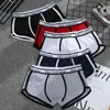 4pcs/lot Cotton Male Panties Mens Underwear Boxers Breathable Man Solid Color Underpants U Convex Sexy European Size Men Shorts H1214