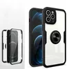 Full-Body PET Cases Armor Ring Soft Covers Heavy Duty Dual Layer Protection Hybrid 3in1 For iphone13 12 11 X XR 7 8 SamsungGalaxyS21 ultra Plus