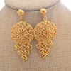 Earrings & Necklace 24K Dubai Gold Color Jewelry Sets For Women Luxury Bridal African Wedding Ornament Wife Gifts Rings