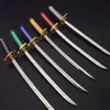 Sekiz renkli roronoa zoro kılıç anahtarlık kadın erkek anime bıçak scabbard kılıç kar bıçağı anahtar zinciri katana tek parça 15cm q053 y0908595665