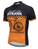 Strava 팀 남자 사이클링 반팔 저지 레이싱 의류 야외 스포츠 여름 폴리 에스터 MTB 자전거 착용 셔츠 Maillot Ciclismo H051201