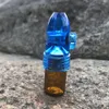 Smoking Acrylic Cap Glass bottle Snuff Snorter Dispenser Bullet Rocket Vial with Clear Bottoms Portable Pipe Accessory