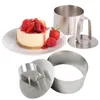 Stål 3d runda kaka mögel för DIY Bakeware mögel cupcake sallad dessert die mousse ring decortering verktyg