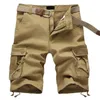 Pantaloncini da uomo Casual Uomo Estate Straight Streetwear Military Cargo Bermuda Masculina Pantaloni corti tattici multitasche da uomo