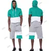 Twee zomer mannen trainingspakken mode sportkleding mannen outdoor korte mouw broek slanke casual pak grote maat M-4XL