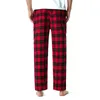 Men's Pants 2022 Men Unisex Plaid Printed Pajamas Casual Bottoms Cotton Soft Elastic Waist Sleepwear With Pocket Pyjamas Trousers Long